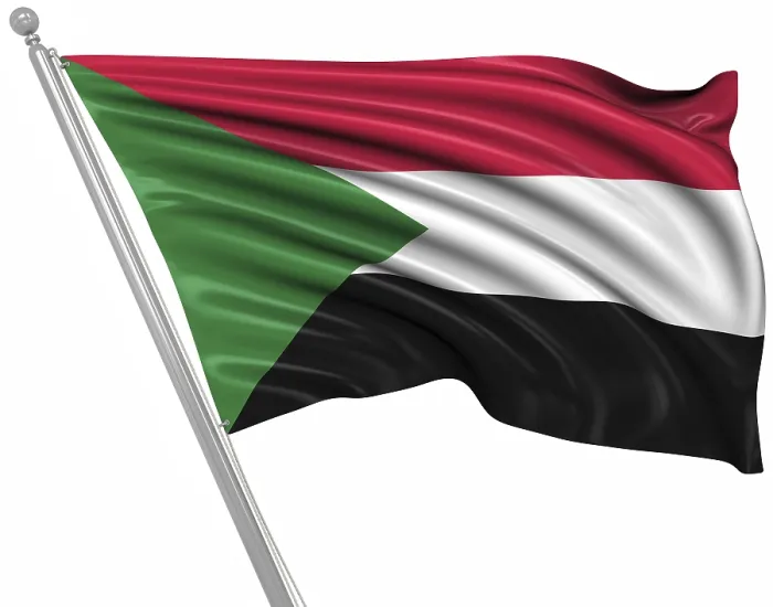 Framed Print : Computer Generated 3D Rendered Print of Flag of Sudan