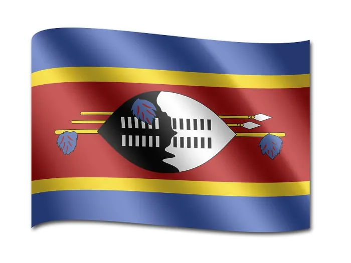 Framed Print : Swaziland Flag Print Framed Print : Swaziland Flag Print