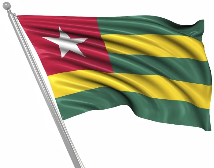 Framed Print : Computer Generated 3D Rendered Print of the Flag of Togo Framed Print : Computer Generated 3D Rendered Print of the Flag of Togo