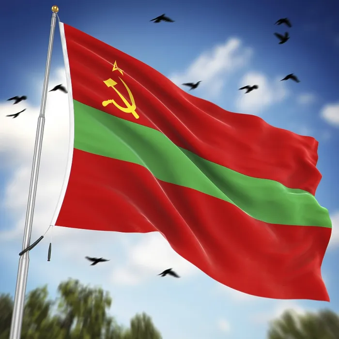 Framed Print : 3D Rendered Print of Transnistria State Flag