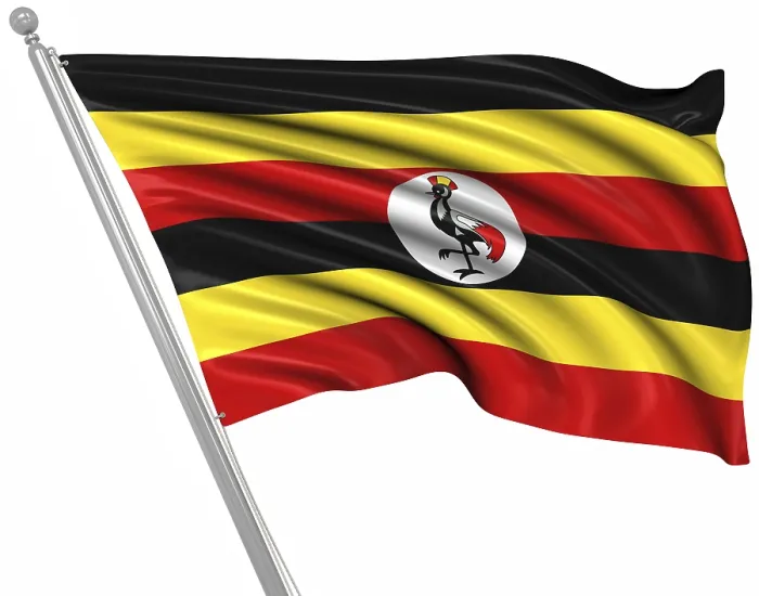 Framed Print : Computer Generated 3D Rendered Print of the Flag of Uganda Framed Print : Computer Generated 3D Rendered Print of the Flag of Uganda