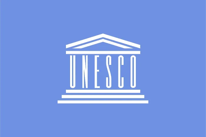 Framed Print : UNESCO Flag Print, Vector Illustration Framed Print : UNESCO Flag Print, Vector Illustration