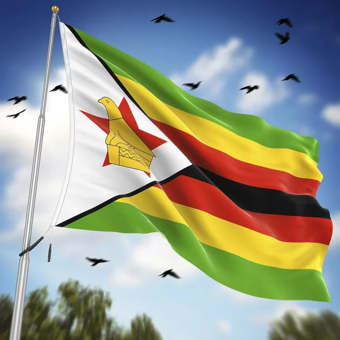 Framed Print : Computer Generated 3D Rendered Flag of Zimbabwe Print Framed Print : Computer Generated 3D Rendered Flag of Zimbabwe Print