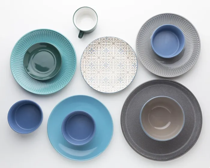 Framed Print : Flat Lay Clean Tableware Print Framed Print : Flat Lay Clean Tableware Print