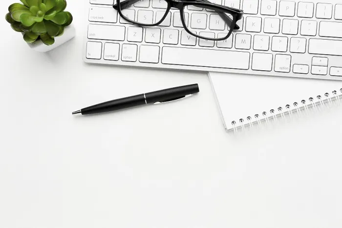 Framed Print : Flat Lay Desk Items Print Framed Print : Flat Lay Desk Items Print