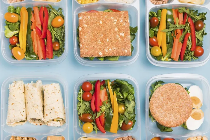 Framed Print : Flat Lay Variety Lunchboxes Print Framed Print : Flat Lay Variety Lunchboxes Print