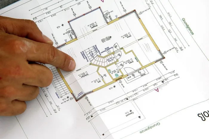 Framed Print : Floor Plan of a House Print Framed Print : Floor Plan of a House Print