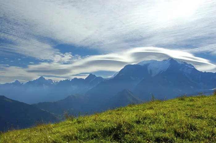 Framed Print : Foehn Clouds above Mt. Blanc Print Framed Print : Foehn Clouds above Mt. Blanc Print