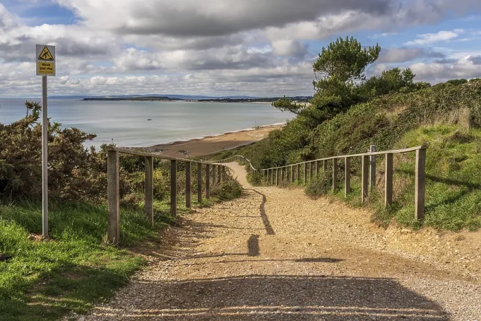 Framed Print : The Footpath to Highcliffe Beach Print, Dorset, England Framed Print : The Footpath to Highcliffe Beach Print, Dorset, England