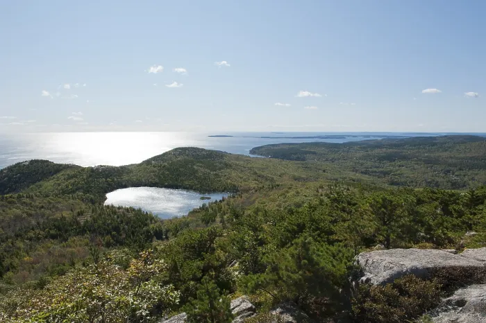 Framed Print : Champlain Mountain Summit Print, Acadia National Park, Maine