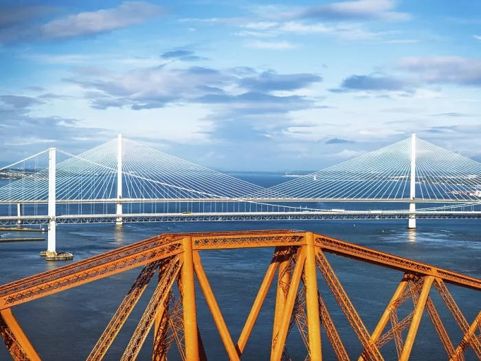 Framed Print : Forth Bridge Print from a Drone, Scotland Framed Print : Forth Bridge Print from a Drone, Scotland