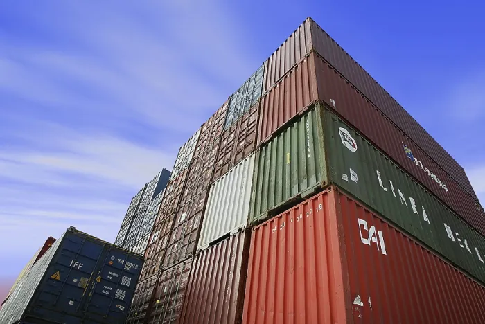 Framed Print : Freight Container Print at Port