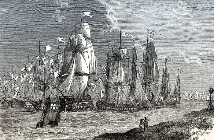 Framed Print : Print of The French Navy before Grenada Framed Print : Print of The French Navy before Grenada