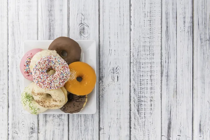 Framed Print : Fresh Made Donuts Print (View from Above) Framed Print : Fresh Made Donuts Print (View from Above)