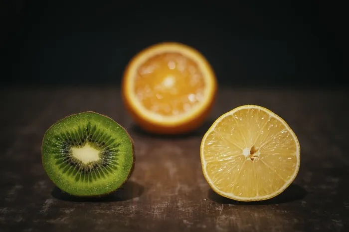 Framed Print : Fresh Fruit Print on Dark Background Framed Print : Fresh Fruit Print on Dark Background