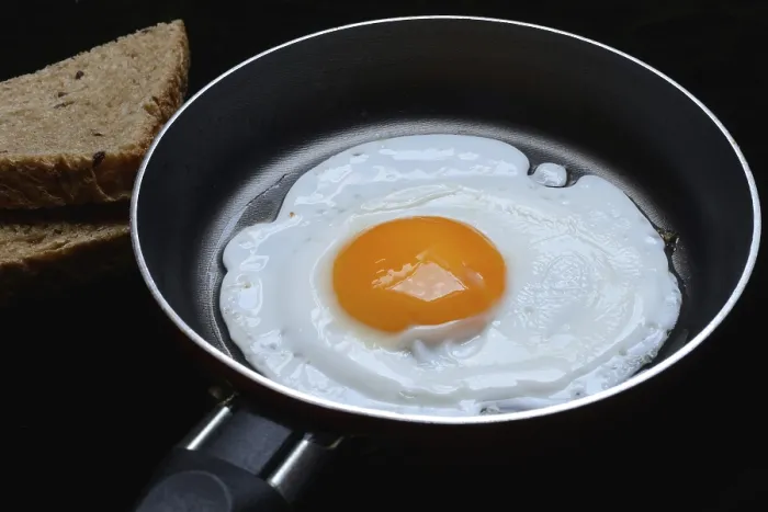 Framed Print : Fried Egg in a Pan Print - Fried Chicken Egg Framed Print : Fried Egg in a Pan Print - Fried Chicken Egg