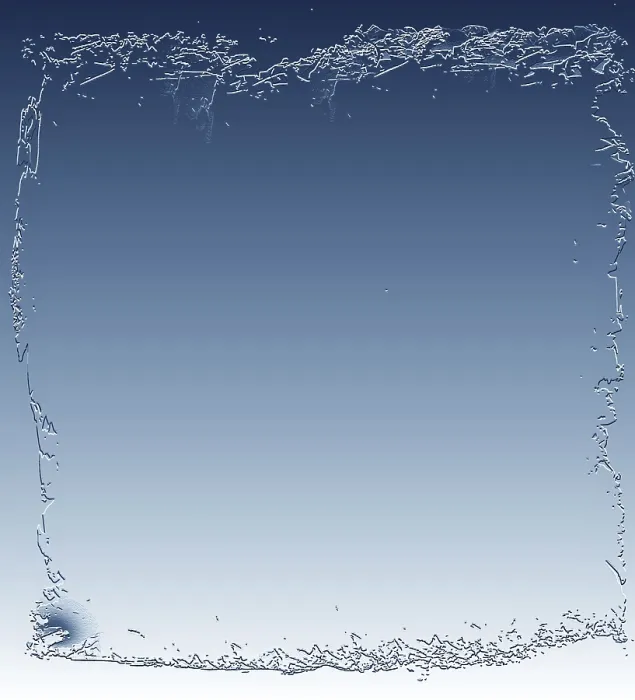 Framed Print : Frosty Ice Border Print with Gradient Blue Background Framed Print : Frosty Ice Border Print with Gradient Blue Background