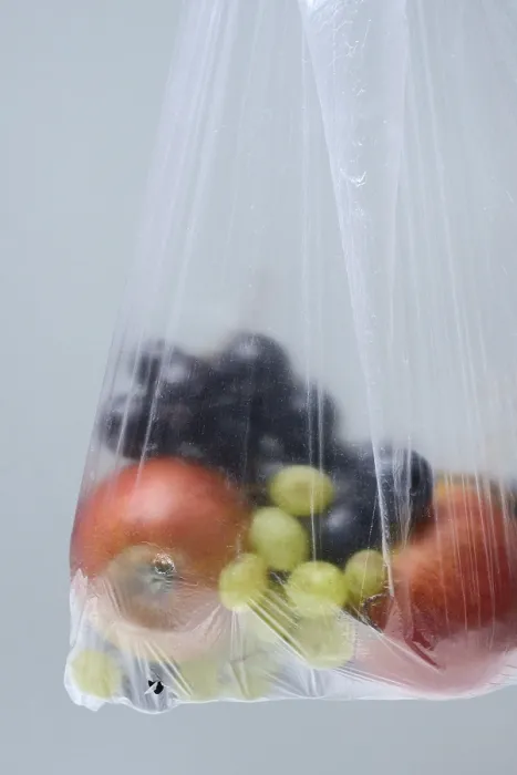 Framed Print : Fruit in Plastic Bag Print, Germany Framed Print : Fruit in Plastic Bag Print, Germany