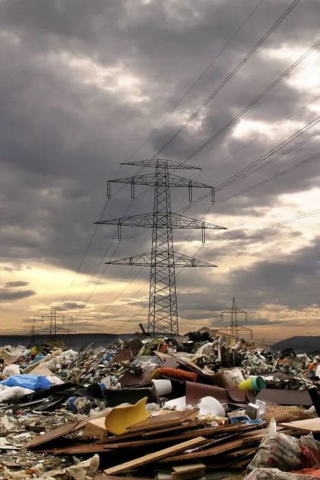 Framed Print : Garbage Depot Print Framed Print : Garbage Depot Print