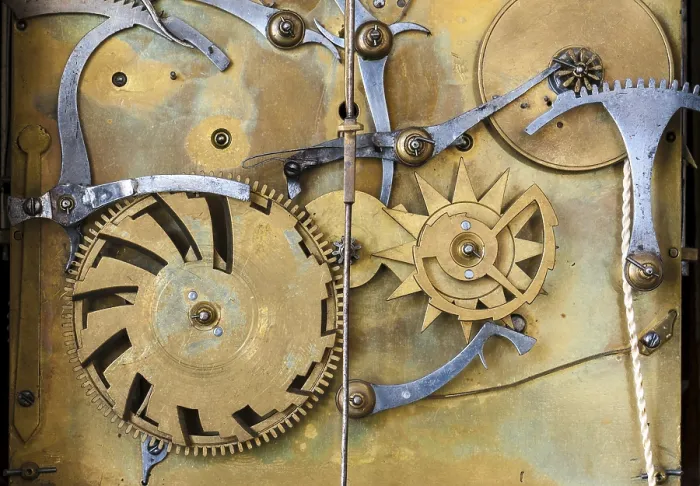 Framed Print : Historical Pendulum Clock Print: Gears and Cogs Detail Framed Print : Historical Pendulum Clock Print: Gears and Cogs Detail