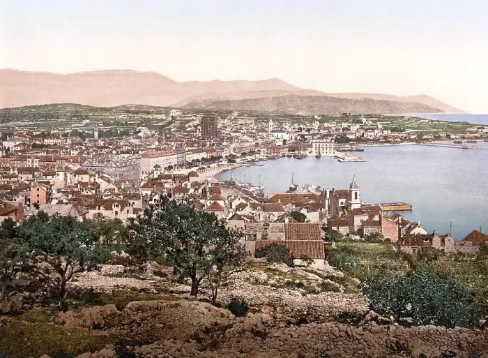 Framed Print : General View of Spalato Print, c. 1890, Digitally Restored Reproduction Framed Print : General View of Spalato Print, c. 1890, Digitally Restored Reproduction