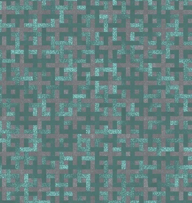 Framed Print : Teal and Gray Geometric Print with Woven Mosaic Effect Framed Print : Teal and Gray Geometric Print with Woven Mosaic Effect