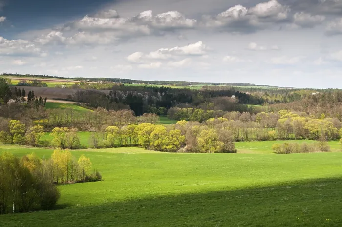 Framed Print : Germany, Greiz, Thuringia Print - Spring Landscape Framed Print : Germany, Greiz, Thuringia Print - Spring Landscape