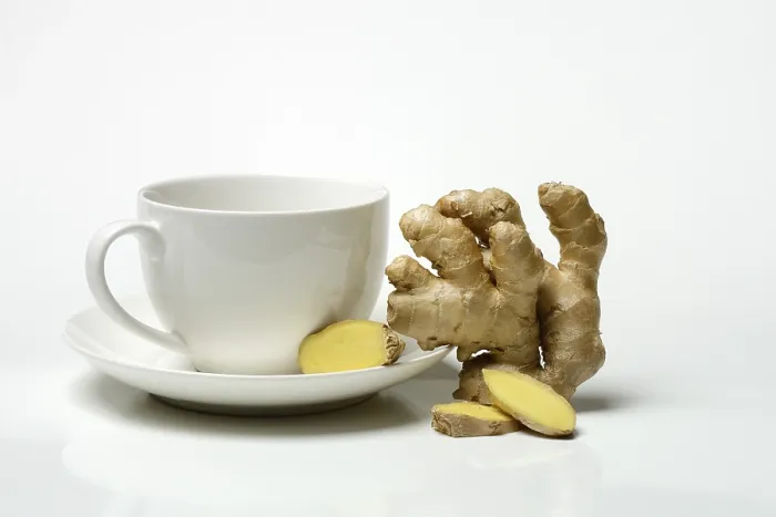 Framed Print : Ginger Root with Cup, Ginger Tea Print Framed Print : Ginger Root with Cup, Ginger Tea Print