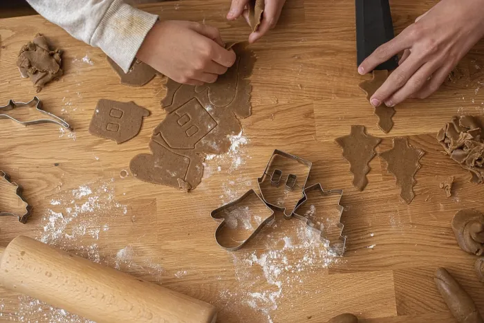 Framed Print : Gingerbread Cookies in Making Print Framed Print : Gingerbread Cookies in Making Print