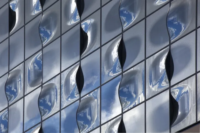 Framed Print : Glass Facade with Reflection Print, Elbe Philharmonic Hall Framed Print : Glass Facade with Reflection Print, Elbe Philharmonic Hall