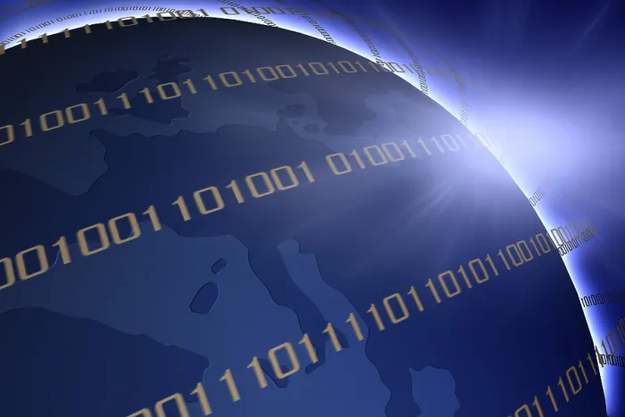 Framed Print : Binary Globe Print - Digital Code Representation Framed Print : Binary Globe Print - Digital Code Representation