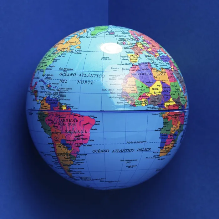 Framed Print : Globe with Oceans Print Framed Print : Globe with Oceans Print