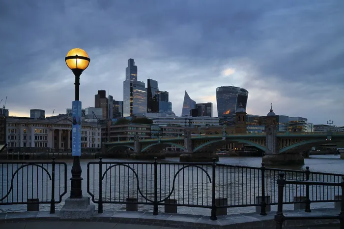 Framed Print : Glowing Lantern Print in London's Financial District Framed Print : Glowing Lantern Print in London's Financial District