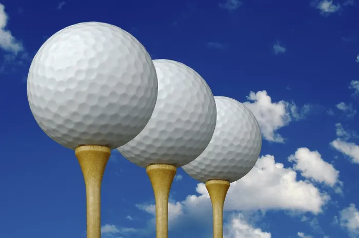 Framed Print : Three Golf Balls & Tees on Cloudy Sky Print Framed Print : Three Golf Balls & Tees on Cloudy Sky Print