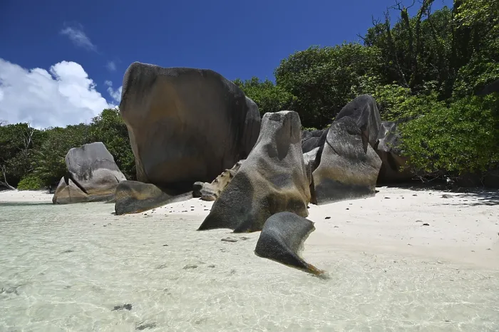 Framed Print : Granite Rocks Print on Anse Source dArgent Beach, La Digue Framed Print : Granite Rocks Print on Anse Source dArgent Beach, La Digue