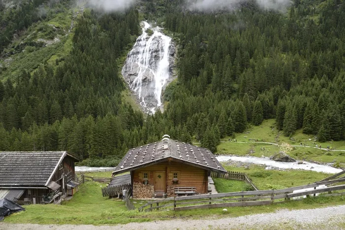 Framed Print : Grawa Waterfall Print - Stubai Valley, Austria Framed Print : Grawa Waterfall Print - Stubai Valley, Austria