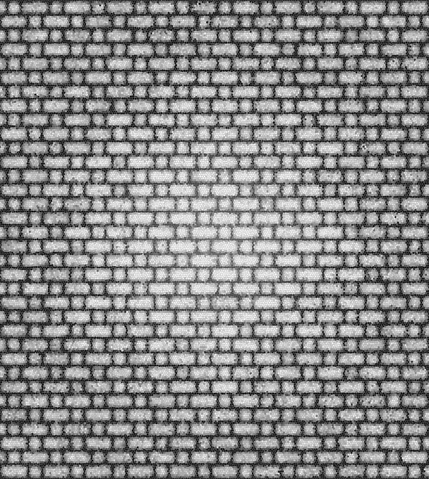 Framed Print : Gray Brick Wall Print with Uniform Texture Framed Print : Gray Brick Wall Print with Uniform Texture