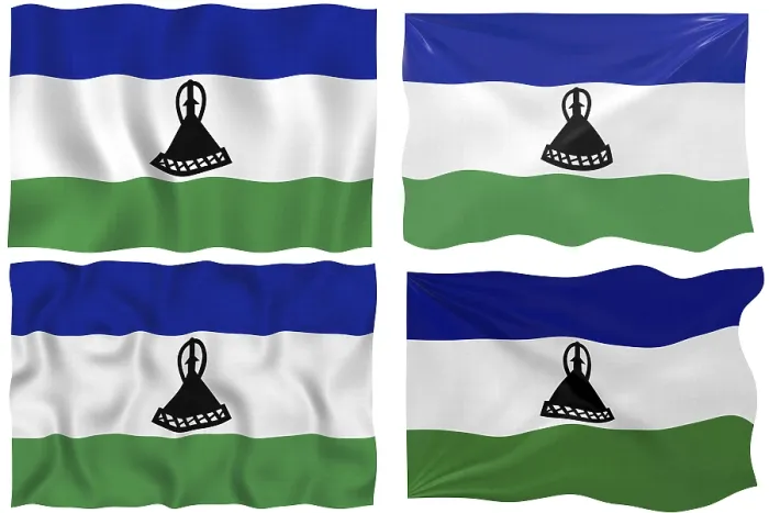 Framed Print : Great Image of the Flag of Lesotho Print Framed Print : Great Image of the Flag of Lesotho Print