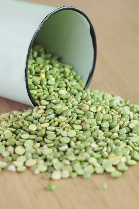 Framed Print : Green Split Peas Print - Spilled Container Framed Print : Green Split Peas Print - Spilled Container