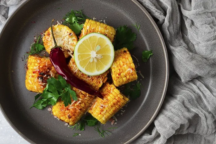 Framed Print : Grilled Corn with Spices Print