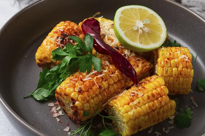 Framed Print : Grilled Corn with Spices Print, Top View Framed Print : Grilled Corn with Spices Print, Top View