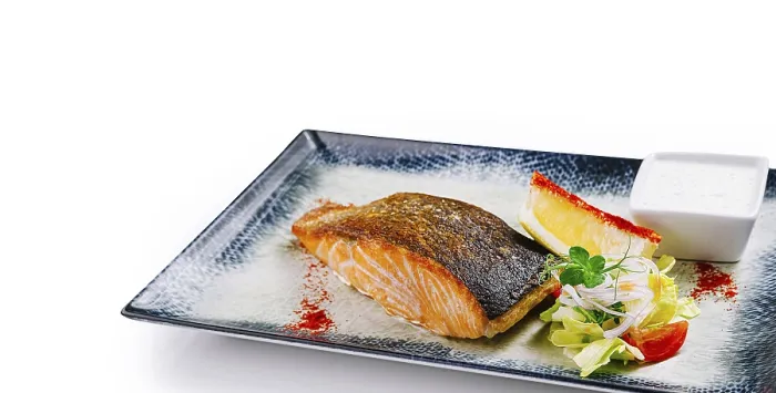 Framed Print : Grilled Salmon Steak Print
