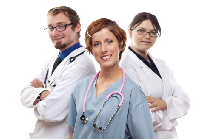 Framed Print : Medical Professionals Isolated Print