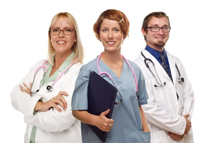 Framed Print : Medical Professionals Isolated Print Framed Print : Medical Professionals Isolated Print