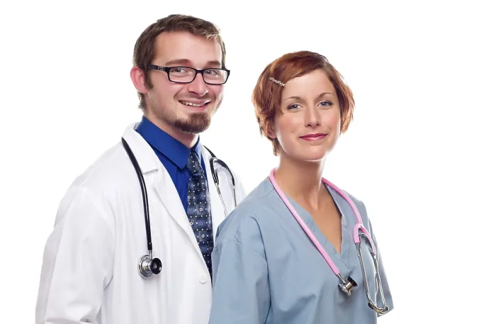 Framed Print : Medical Professionals in White Background Print Framed Print : Medical Professionals in White Background Print