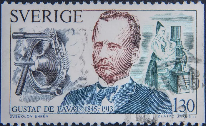 Framed Print : Gustaf de Laval Print on Swedish Postage Stamp Framed Print : Gustaf de Laval Print on Swedish Postage Stamp