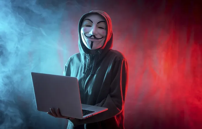 Framed Print : Hacker Print with Anonymous Mask and Colored LED Background Framed Print : Hacker Print with Anonymous Mask and Colored LED Background