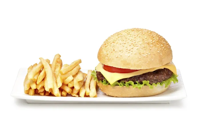 Framed Print : Hamburger Print on White Background Framed Print : Hamburger Print on White Background
