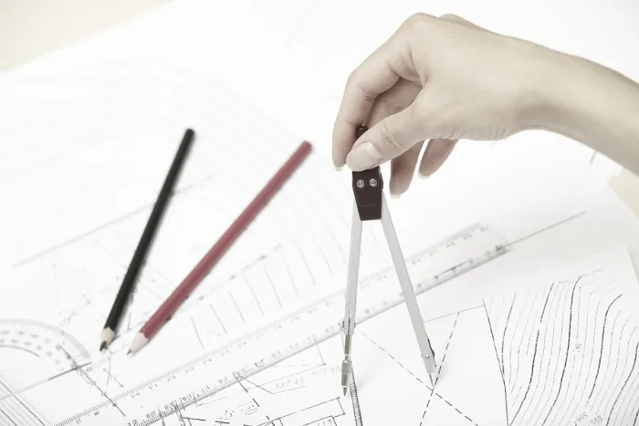Framed Print : Hand of Engineer Working on Construction Plan Print Framed Print : Hand of Engineer Working on Construction Plan Print