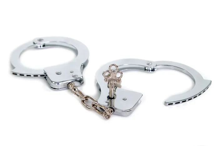 Framed Print : Handcuffs with Key Print Framed Print : Handcuffs with Key Print